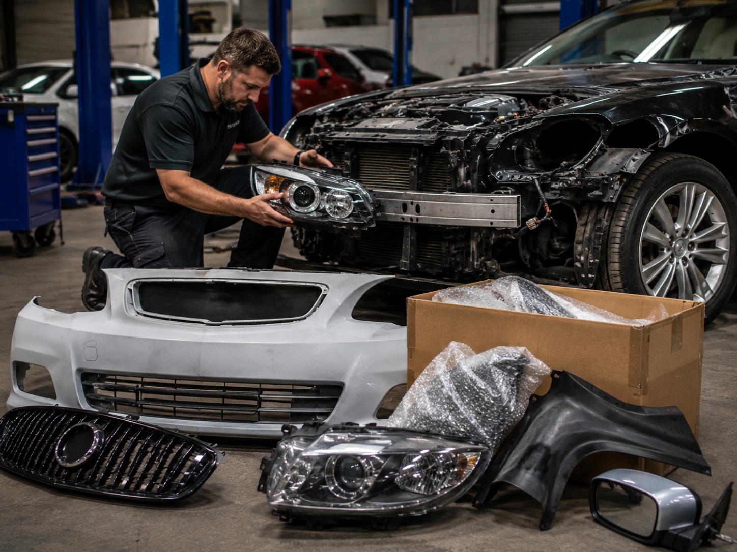 Automotive body panels bumpers bonnets doors grilles fenders and exterior parts